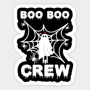 Boo Boo Crew Nurse Shirts Halloween Nurse Shirts for Women Sticker